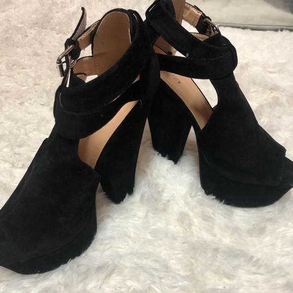 High platform black wedges - Picture 4 of 5